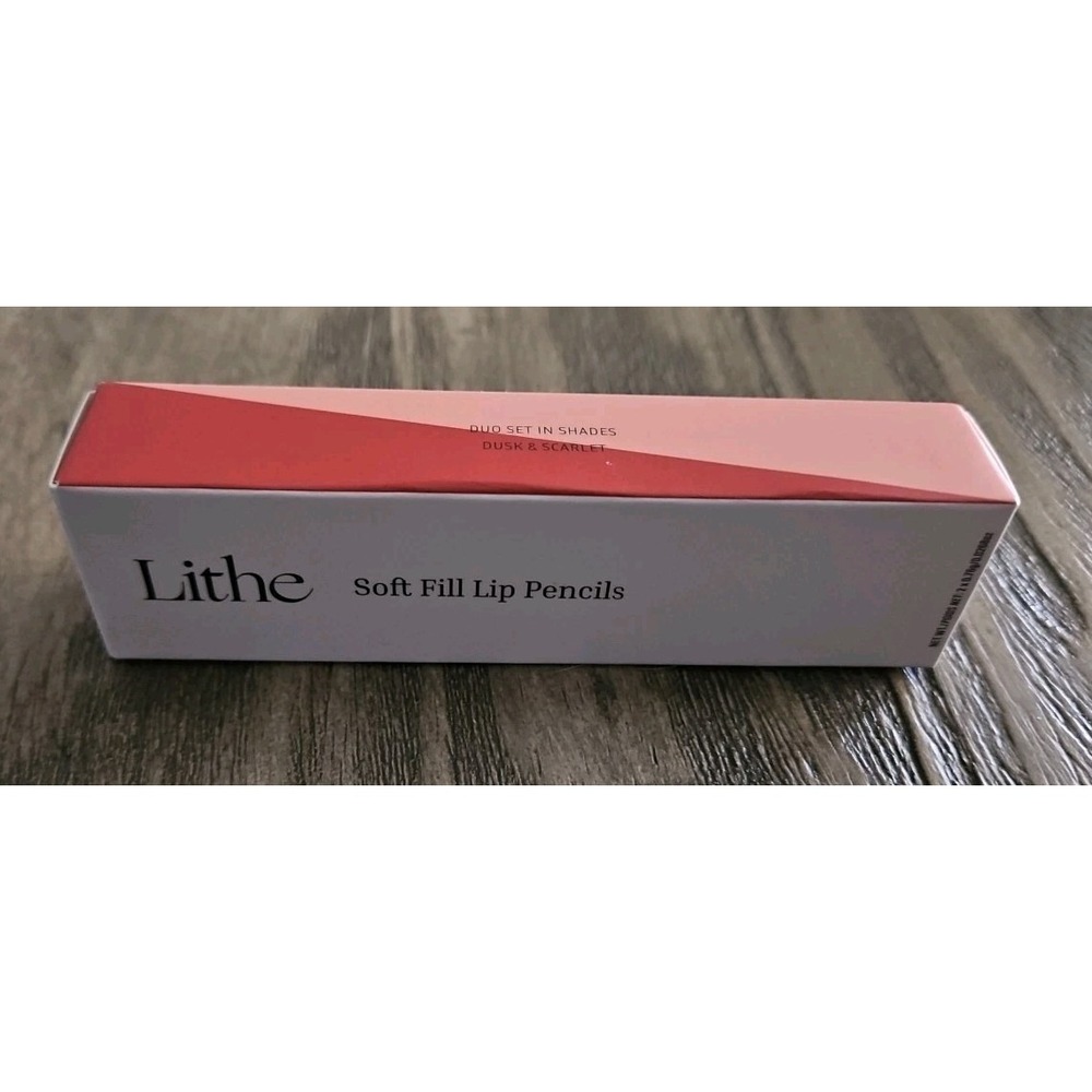 Lithe Soft Fill Lip Pencils Duo Set in Shades Dusk & Scarlet Full Size Lip Liner